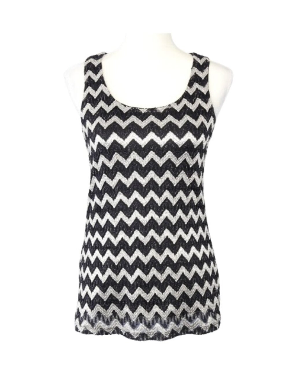 Studio Y Black & Silver Tank Top - M. Polyester